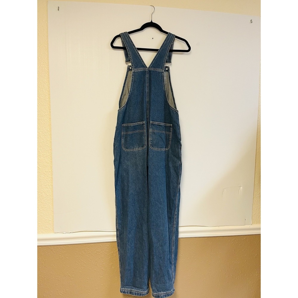 LL Bean Vintage Overalls Women Denim Bib Cotton Cottage Farm Chore Dungaree - Picture 6 of 8